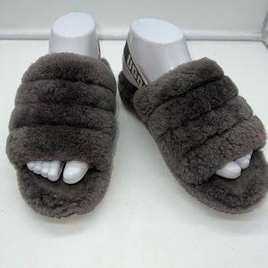 Ugg Fluff Yeah Gray Slippers